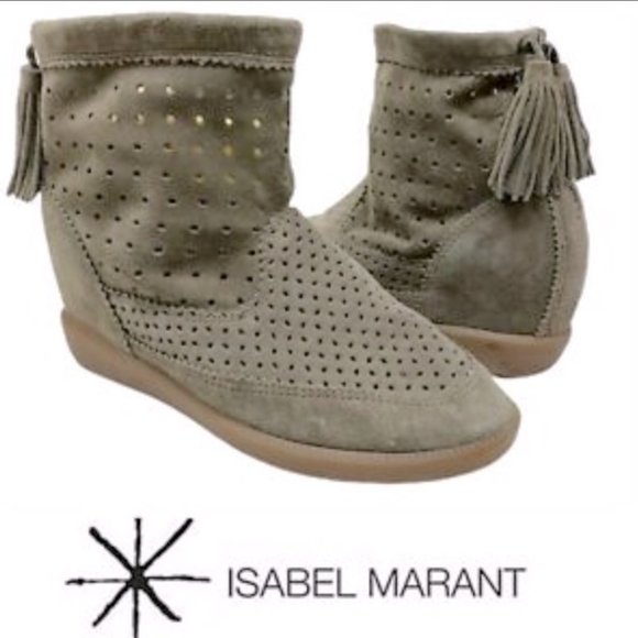 Isabel Marant Suede Wedge Bootie Size 39 - Picture 1 of 7
